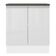 Balcão 100% Mdf 70 Cm 2 Portas Frentes Branco Brilho Acordes Madesa Branco