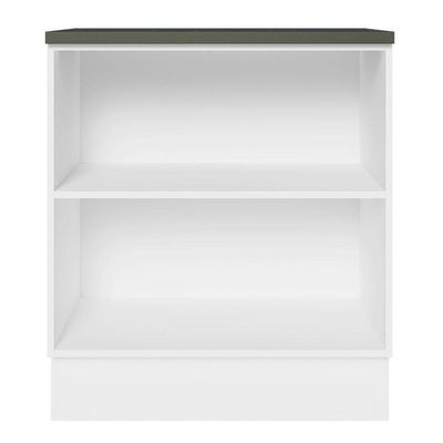 Balcão 100% Mdf 70 Cm 2 Portas Frentes Branco Brilho Acordes Madesa Branco