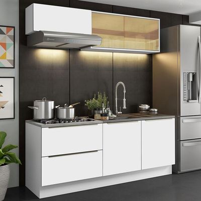 Cozinha Completa Lux Com Armário E Balcão 5 Portas 2 Gavetas