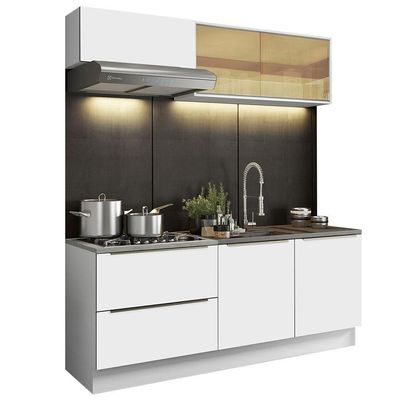 Cozinha Completa Lux Com Armário E Balcão 5 Portas 2 Gavetas