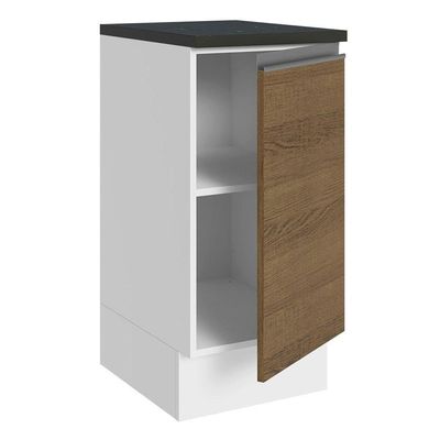 Balcão 100% Mdf 35 Cm 1 Porta Branco Rustic Acordes Madesa Branco/rustic
