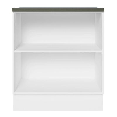 Balcão 100% Mdf 70 Cm 2 Portas Branco/rustic Acordes Madesa Branco/rustic