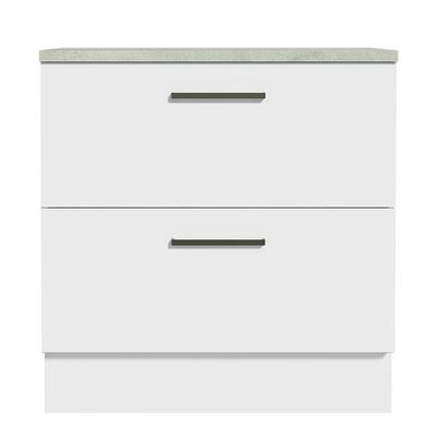 Balcão 80 Cm 2 Gavetas Branco Agata Madesa Branco