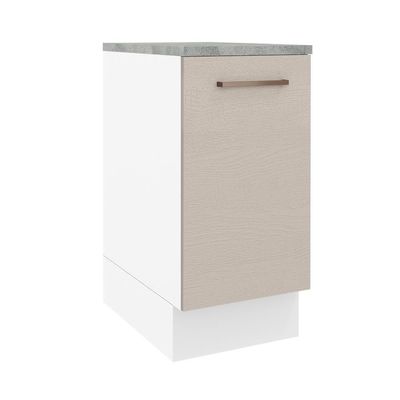 Balcão 40 Cm 1 Porta Branco/crema Agata Madesa Branco/crema