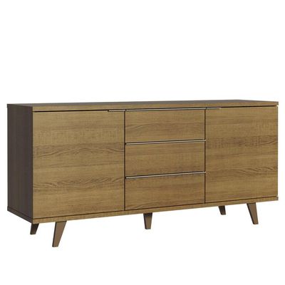 Buffet Aparador Rustic 3 Gavetas 2 Portas Pés Madesa
