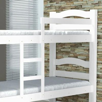 Cama Beliche Robusta 088 Madeira Maciça C/Escada Brilho