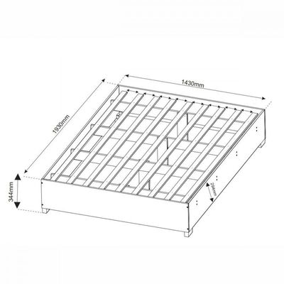 Base Cama Box Casal Imperatriz Com Pés Preto Viero Preto