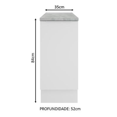 Balcão Stella 1 Porta Branco Madesa