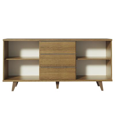 Buffet Aparador Madesa 7014 com 3 Gavetas e 2 Portas com Pés