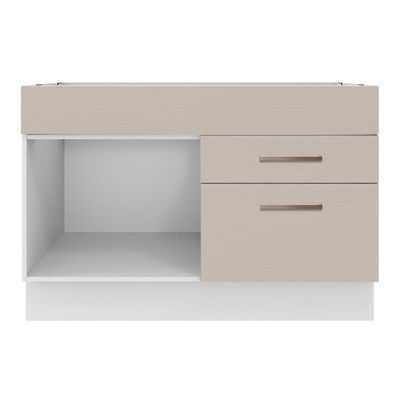 Balcão Gabinete De Pia 1 Porta E 2 Gavetas Branco/crema Agata Madesa Branco/crema