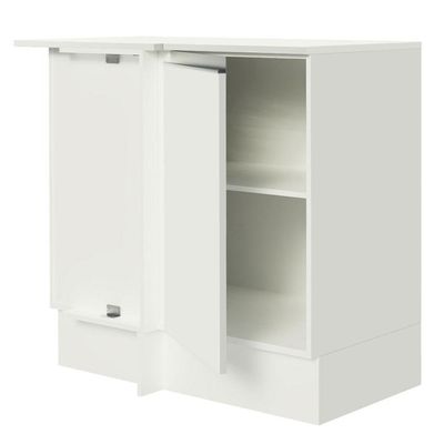 Balcão De Canto 100% Mdf Com Tampo Branco Smart Madesa Branco