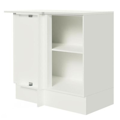 Balcão De Canto 100% Mdf Com Tampo Branco Smart Madesa Branco