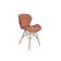 Cadeira Charles Eames Eiffel Slim Wood Estofada Marrom