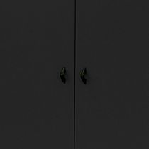 Armário Multiuso Ditália 2 Portas Com Rodízios Ar-70 Preto