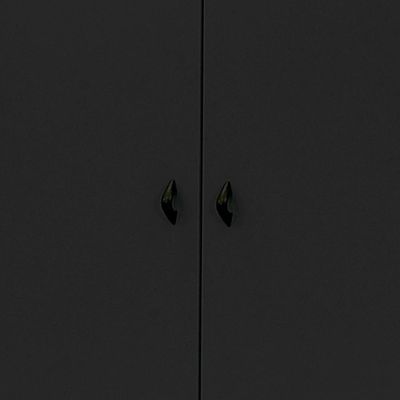 Armário Multiuso Ditália 2 Portas Com Rodízios Ar-70 Preto