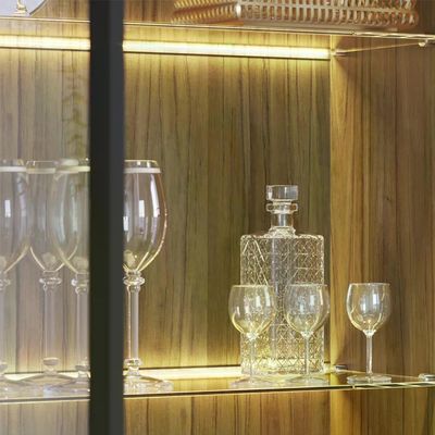 Buffet Vitoria E Cristaleira Preto Noce Milano Clb Preto Noc