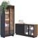 Buffet Vitoria E Cristaleira Preto Noce Milano Clb Preto Noc