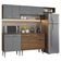 Armário De Cozinha Compacta 229cm Rustic/cinza Emilly Madesa 14 Rustic/cinza