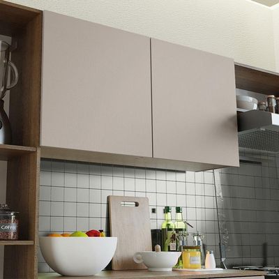 Armário De Cozinha Compacta 180cm Rustic/crema Easy Madesa Rustic/crema