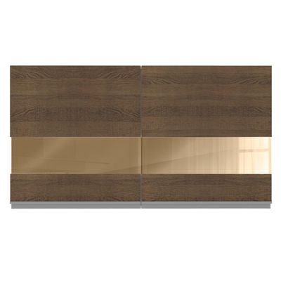Armário Aéreo Glamy 2 Portas com Vidro 120cm Rustic Madesa