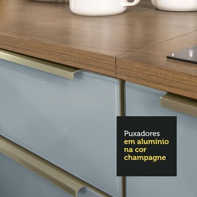 Armário Aéreo Madesa Lux 120 Cm 2 Portas Rustic/cinza