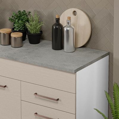 Balcão Gabinete De Pia 150 Cms Madesa Branco/crema