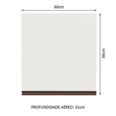 Armário Aéreo Reims 1 Porta Branco Madesa
