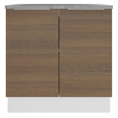 Balcão Stella 2 Portas Branco/rustic Madesa