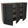 Armário Aéreo Madesa Lux 120 cm 3 Portas Rustic e Preto