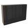 Armário Aéreo Madesa Lux 120 cm 3 Portas Rustic e Preto