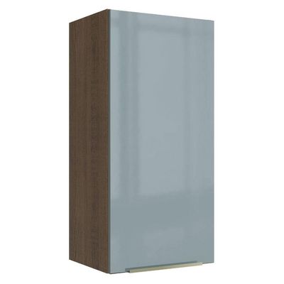 Armário Aéreo Madesa Lux 40 X 83 Cm 1 Porta Rustic/cinza