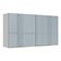 Armário Aéreo Madesa Lux 120cm 2 Portas Branco Cinza