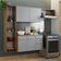 Armário De Cozinha Compacta 180cm Rustic/cinza Easy Madesa Rustic/cinza