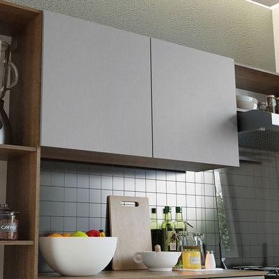 Armário De Cozinha Compacta 180cm Rustic/cinza Easy Madesa Rustic/cinza