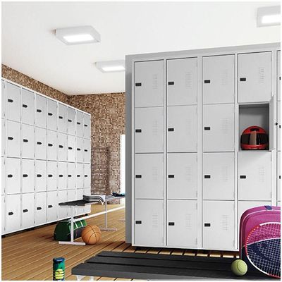Armário Roupeiro Aço 8 Portas Guarda Volume Ea702 Cinza
