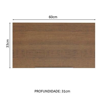 Armário Aéreo Stella 1 Porta Basculante Rustic Madesa