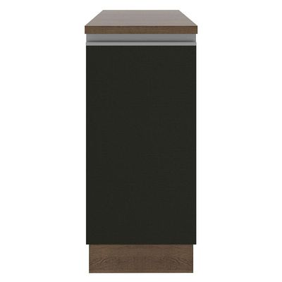 Balcão Glamy 35cm 1 Porta Rustic Preto