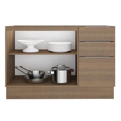 Balcão de Pia Stella 2 Portas 3 Gavetas Rustic Madesa