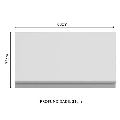 Armário Aéreo Madesa Stella 60cm 1 Porta Basculante Branco
