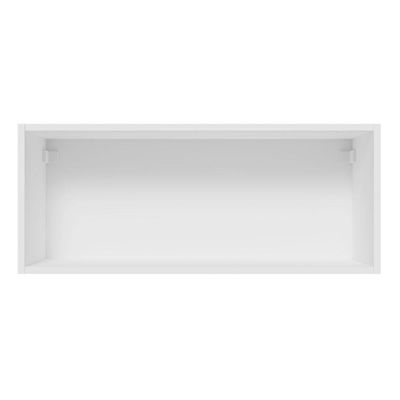 Armário Aéreo Lux 80cm 1 Porta Basculante Branco Cinza