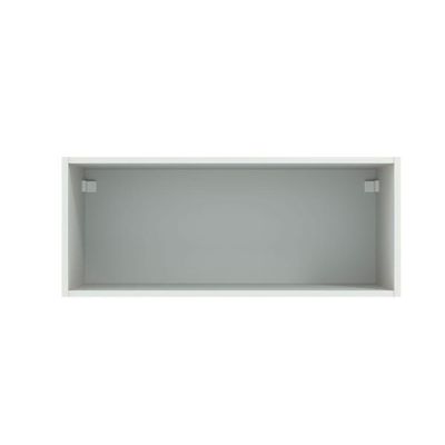 Armário Aéreo Lux 80cm 1 Porta Basculante Branco Cinza