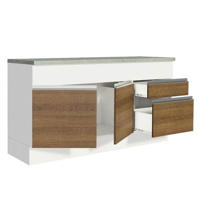 Balcão de Pia Glamy 2 Portas 2 Gavetas Madesa