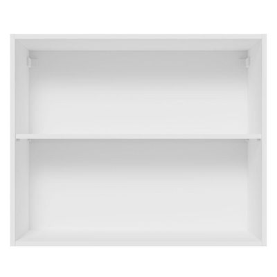 Armário Aéreo 80 Cm 2 Portas Branco/Branco Veludo