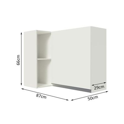 Armário Aéreo De Canto 100% Mdf Com Adega Branco Smart Madesa Branco