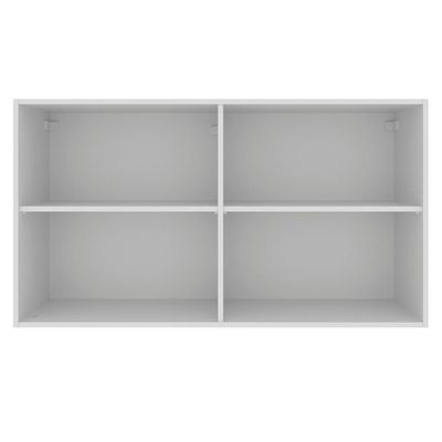 Armário Aéreo Glamy 120cm 2 Portas Vidro Branco/Crema Madesa