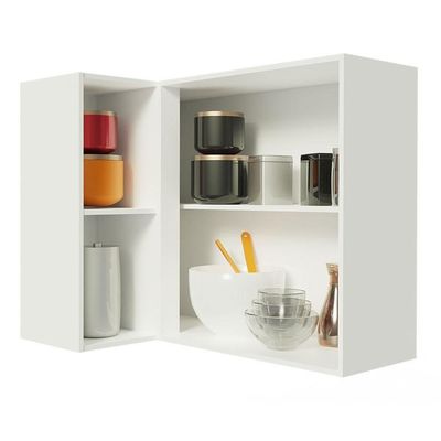 Armário Aéreo De Canto 100% Mdf Com Adega Branco Smart Madesa Branco