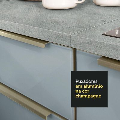 Armário Aéreo Madesa Lux 35cm 1 Porta Branco Cinza
