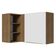 Armário Aéreo Com Adega 1 Porta Rustic/Branco Veludo