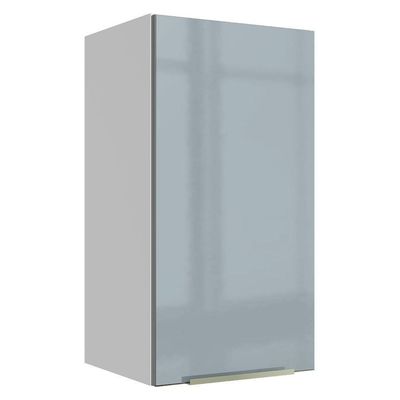 Armário Aéreo Madesa Lux 35cm 1 Porta Branco Cinza