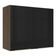 Armário Aéreo Madesa Lux 80 cm 2 Portas Rustic e Preto